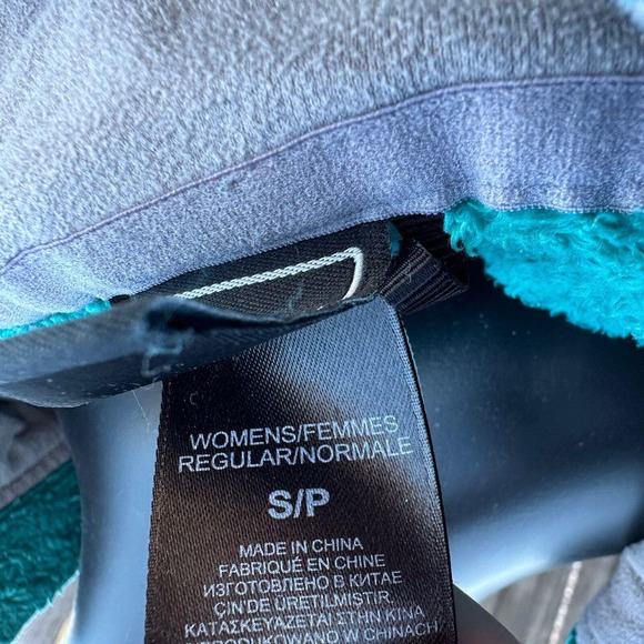 The North Face Womens Jacket Size Small Teal Osito AAHY Fuzzy Fleece Full Zip - Picture 12 of 12